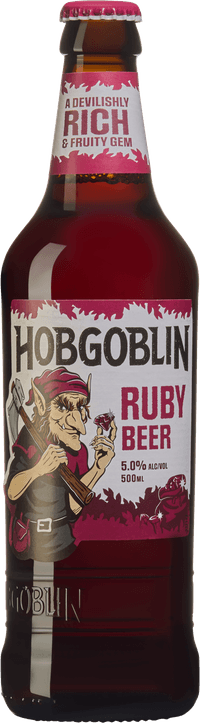 Hobgoblin Ruby by Marstons Brewery, beer label