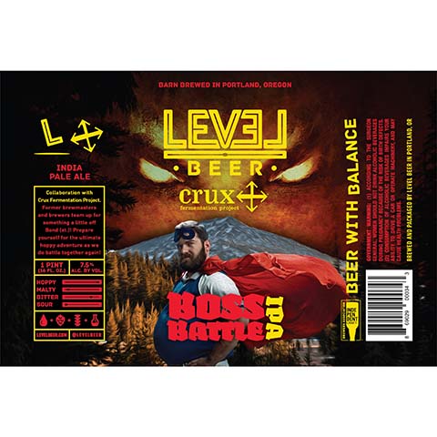 Level Beer Boss Battle IPA by Level Beer, beer label