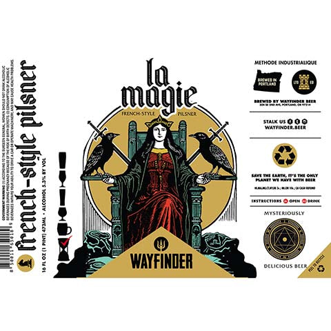 Wayfinder La Magie Pilsner by Wayfinder Beer, beer label