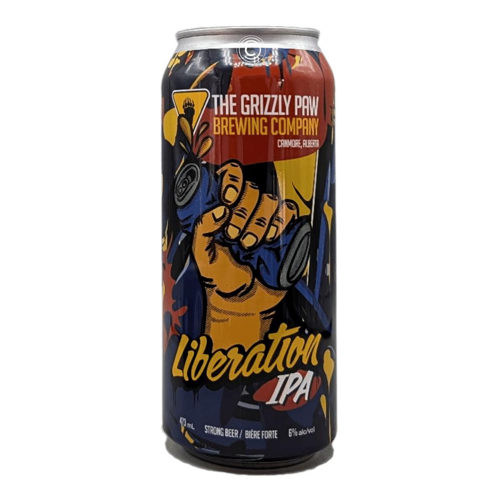 Liberation Hazy IPA by The Grizzly Paw Brewing Company, beer label