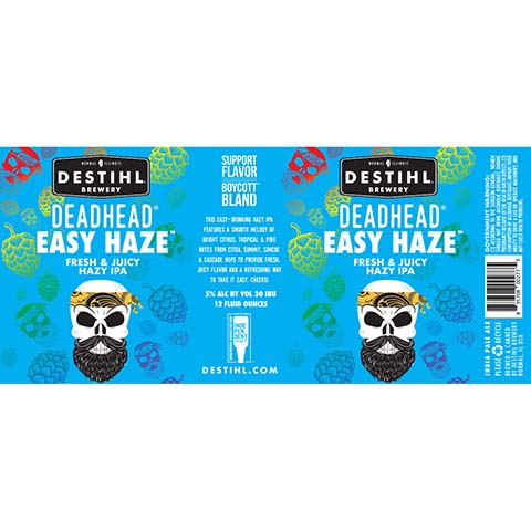 Destihl Deadhead Easy Haze Hazy IPA by Destihl Brewery, beer label