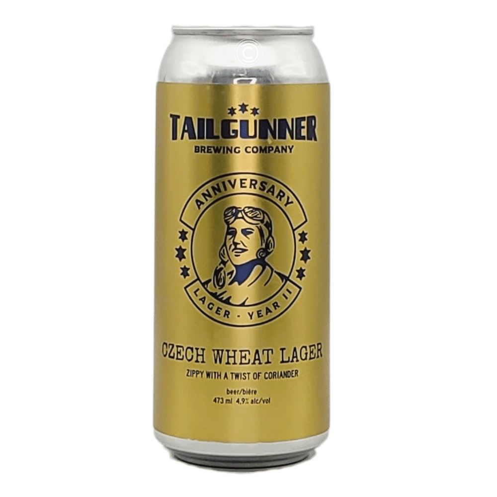 Anniversary Lager Year II Czech Wheat Lager by Tailgunner Brewing Company, beer label