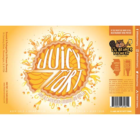 Lil Beaver Juicy Tart Sour Ale by Lil Beaver Brewery, beer label