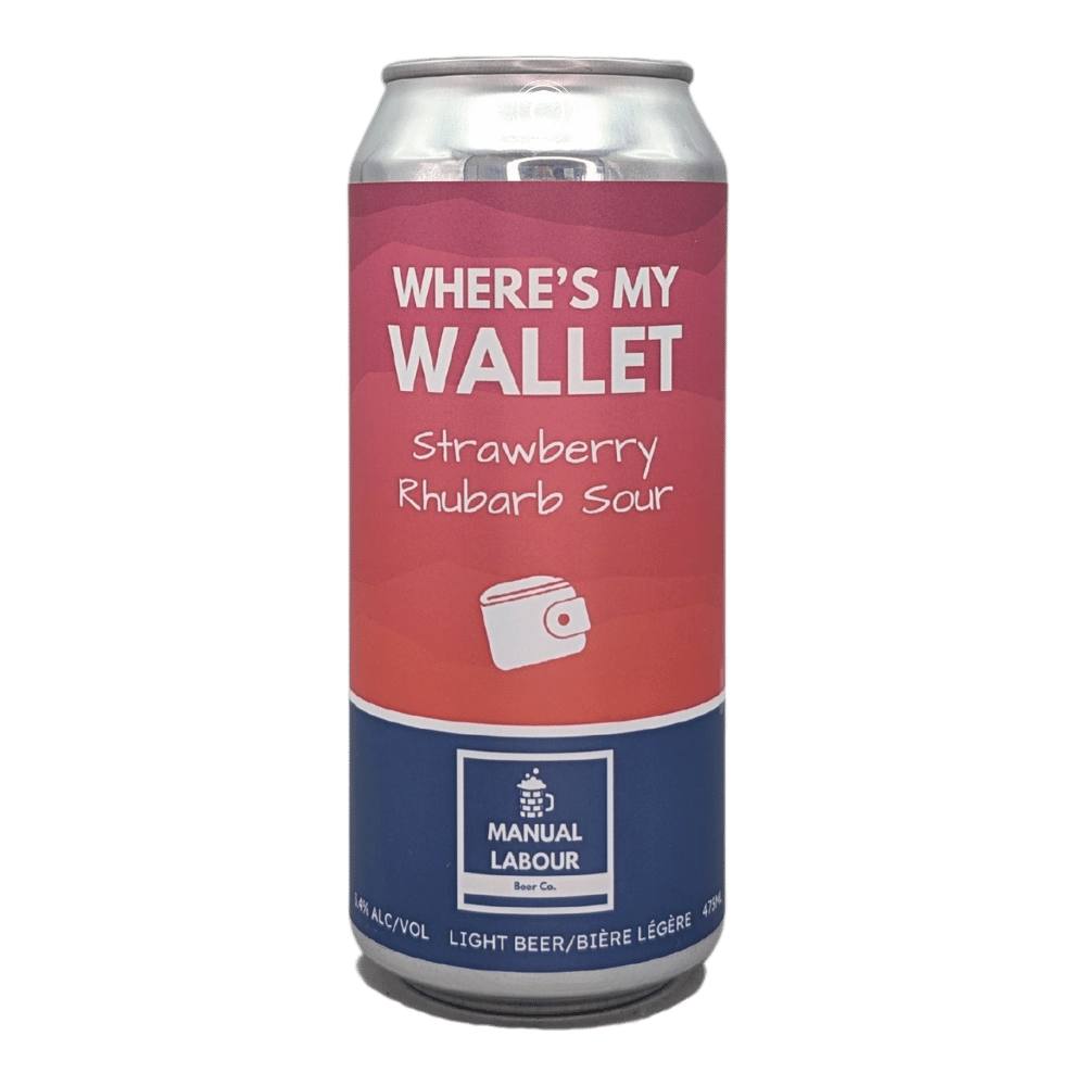 Where's My Wallet Strawberry Rhubarb Sour by Manual Labour Beer Co., beer label