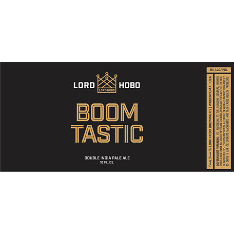 Lord Hobo Boom Tastic DIPA by Lord Hobo Brewing Co, beer label