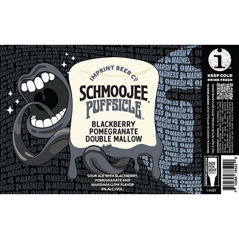 Imprint Schmoojee Puffsicle - Blackberry, Pomegranate, Double Mallow by Imprint Beer Company, beer label