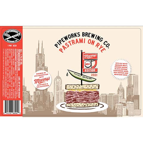 Pipeworks Pastrami on Rye Ale by Pipeworks Brewing Co, beer label