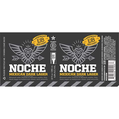Lakefront Noche Lager by Lakefront Brewery Inc, beer label