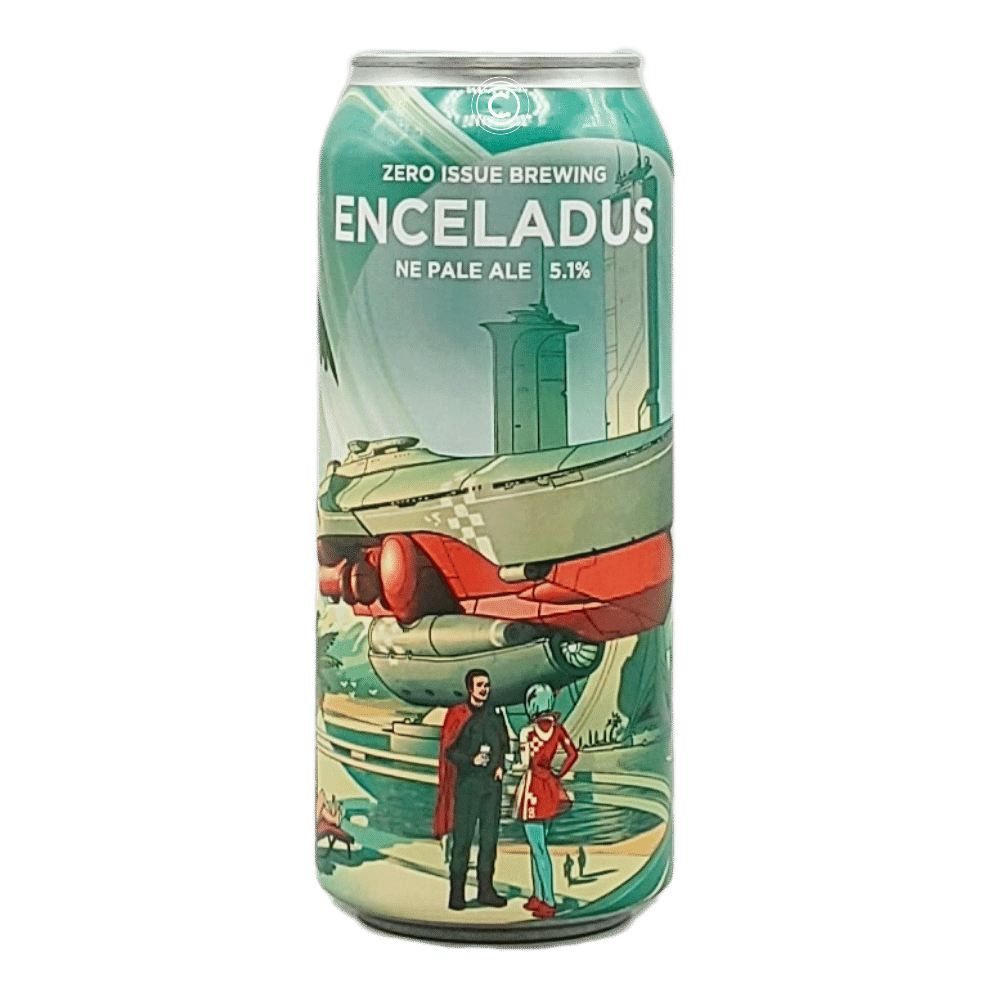 Enceladus Hazy Pale Ale by Zero Issue Brewing, beer label