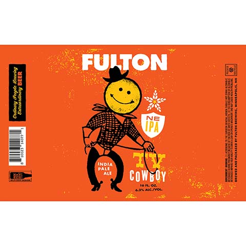 Fulton TV Cowboy NEIPA by Fulton Beer, beer label