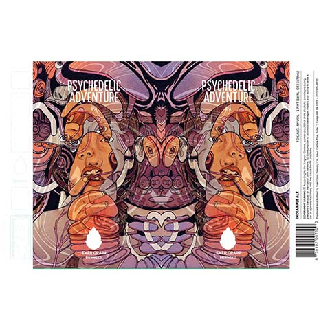 Ever Grain Psychedelic Adventure IPA by Ever Grain Brewing Co, beer label