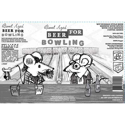 Off Color Barrel Aged Beer for Bowling by Off Color Brewing, beer label