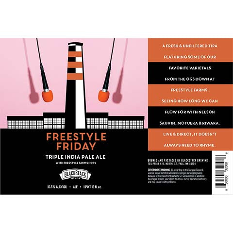 Blackstack Freestyle Friday TIPA by BlackStack Brewing, beer label