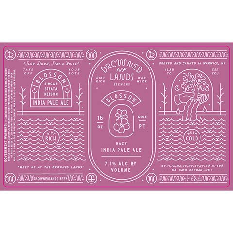 Drowned Lands Blossom Hazy IPA by The Drowned Lands Brewery, beer label