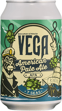 American Pale Ale APA by Vega Bryggeri, beer label