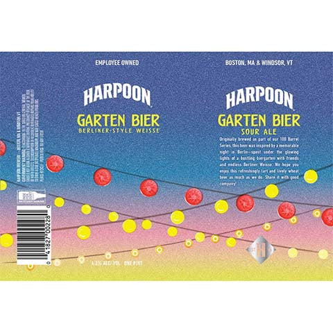 Harpoon Garten Bier Sour Ale by Harpoon Brewery, beer label