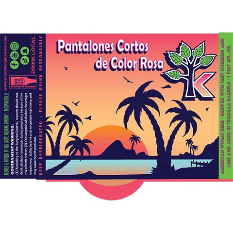 Keg Grove Pantalones Cortos de Color Rosa Wheat Beer by Keg Grove Brewing Company, beer label