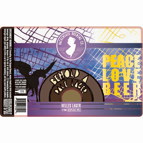 Hackensack Behold A Pale Lager by Hackensack Brewing Co., beer label