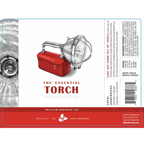 Trillium The Essential Torch American Pale Lager by Trillium Brewing, beer label
