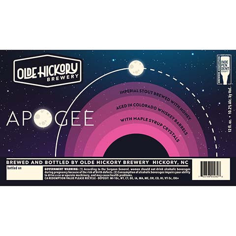 Olde Hickory Apogee Imperial Stout by Olde Hickory Brewery, beer label