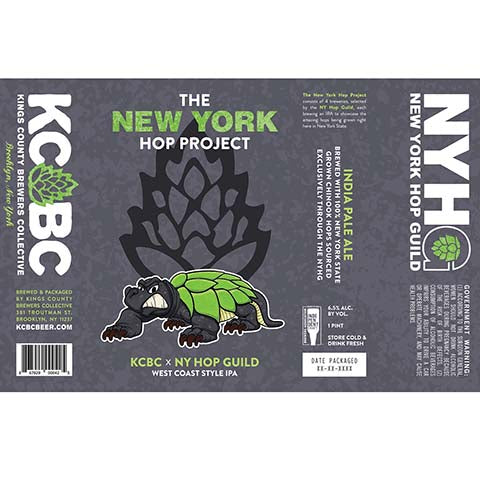 Kings County Brewers Collective The New York Hop Project West Coast IPA by Kings County Brewers Collective, beer label