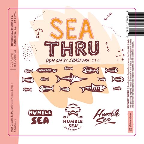 Humble Sea Sea Thru IPA by Humble Sea Brewing Co, beer label
