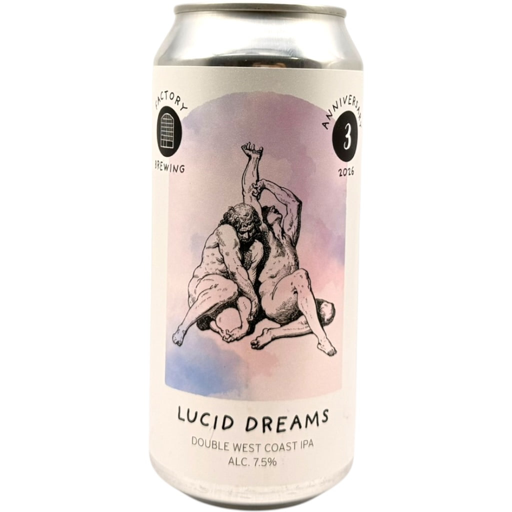 Factory x Track Factory Lucid Dreams by Factory Brewing, beer label