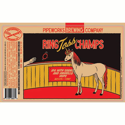 Pipeworks Ring Toss Champs IPA by Pipeworks Brewing Co, beer label