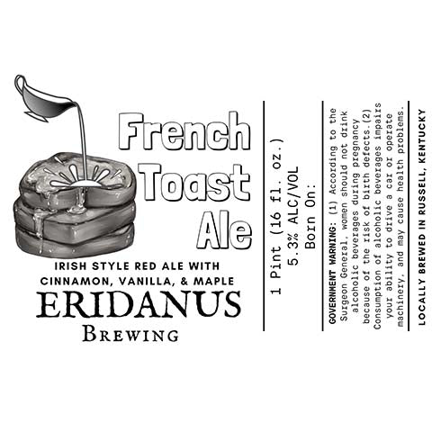 Eridanus French Toast Ale by Eridanus Brewing, beer label