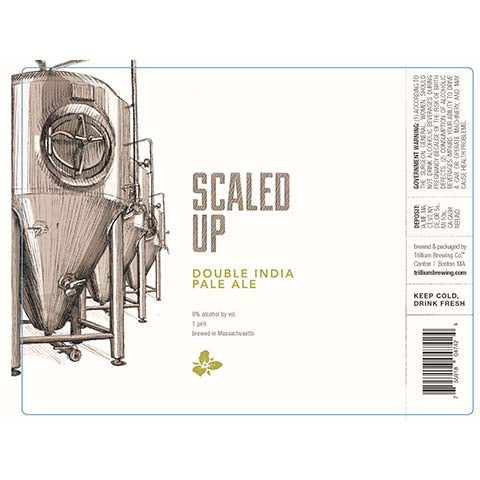 Trillium Scaled Up DIPA by Trillium Brewing, beer label