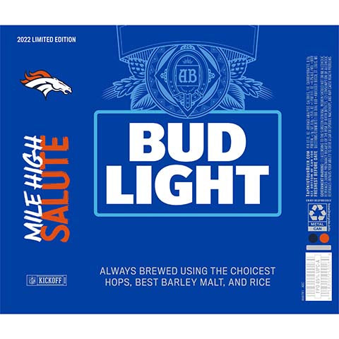 Bud Light Mile High Salute by Anheuser-Busch, beer label
