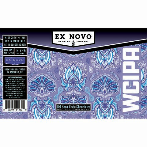 Ex Novo Del Boca Vista Chronicles IPA by Ex Novo Brewing Co, beer label