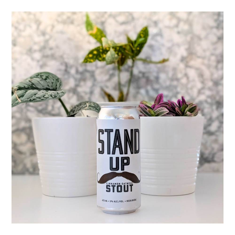 Stand Up Cinnamon Oatmeal Stout by R&B Brewing Company, beer label