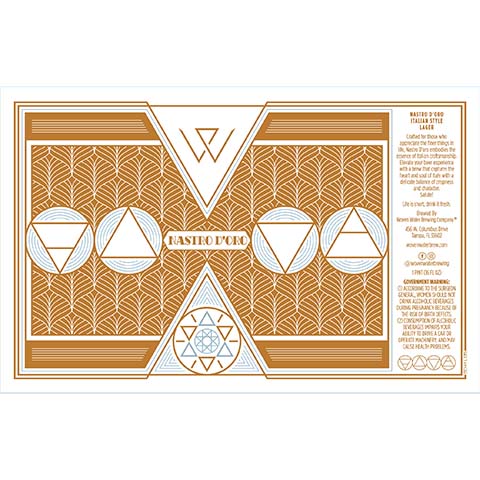 Woven Water Nastro D'Oro Lager by Woven Water Brewery, beer label