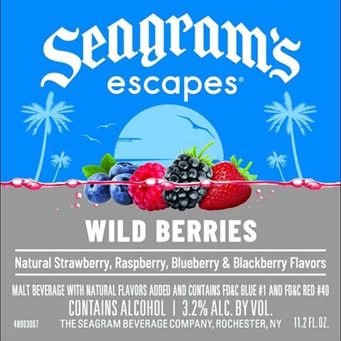 Seagram’s Wild Berries by Seagram, beer label
