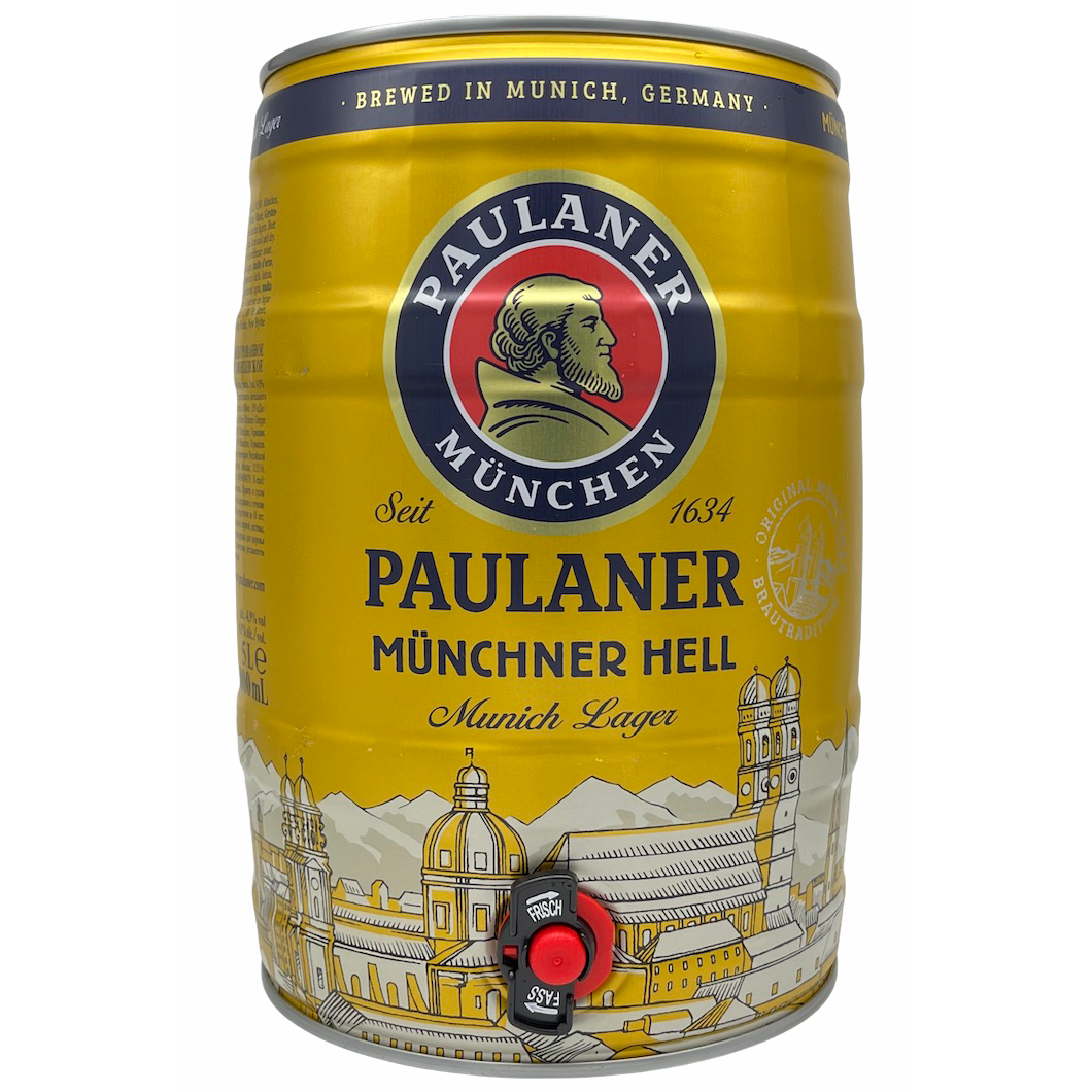 Paulaner Munchner Hell 5L Mini Keg by Paulaner, beer label