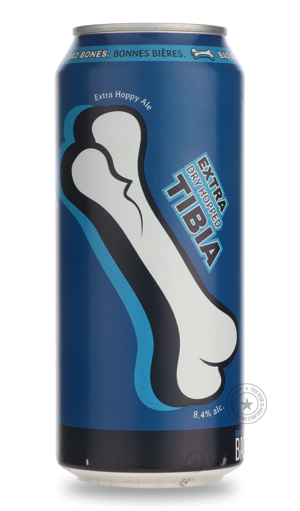 Extra Dry Hopped Tibia by Bad Bones, beer label