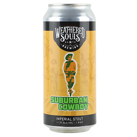 Weathered Souls Suburban Cowboy Imperial Stout by Weathered Souls Brewing Co., beer label