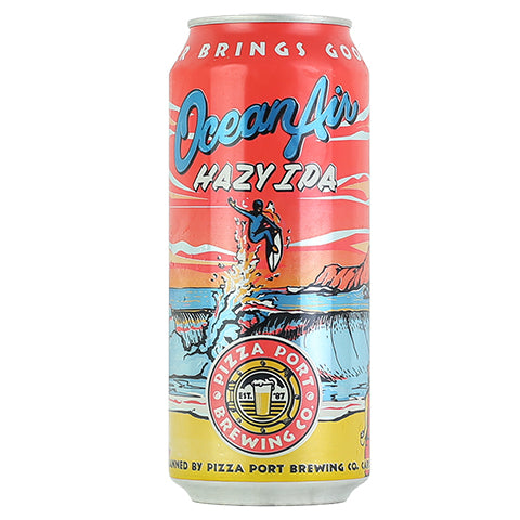 Pizza Port Ocean Air Hazy IPA by Pizza Port Brewing Co., beer label