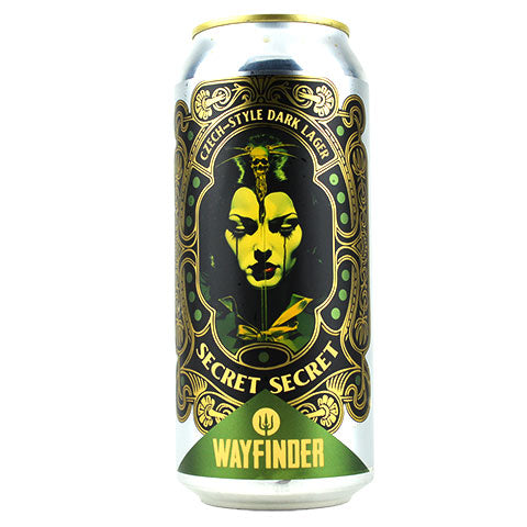 Wayfinder Secret Secret Czech-Style Dark Lager by Wayfinder Beer, beer label
