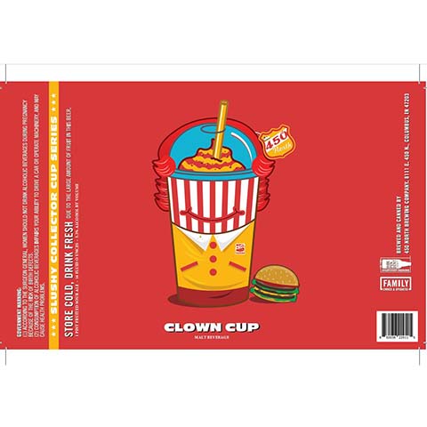 450 North Slushy Clown Cup Sour Ale by 450 North Brewing Company, beer label