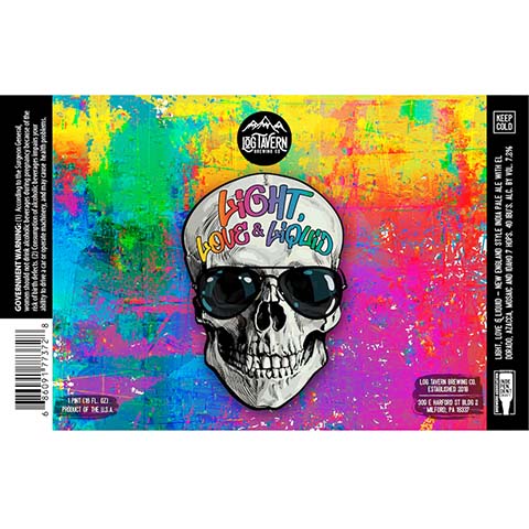 Log Tavern Light, Love & Liquid NEIPA by Log Tavern Brewing Co., beer label