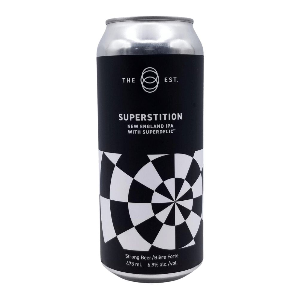 Superstition New England IPA by The Establishment Brewing Company, beer label