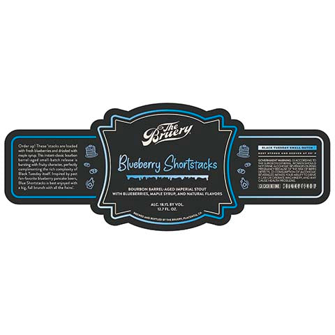 Bruery Blueberry Shortstacks Imperial Stout by The Bruery, beer label
