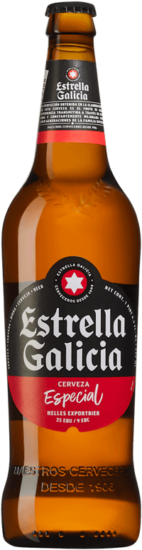 Cerveza Especial by Estrella Galicia, beer label