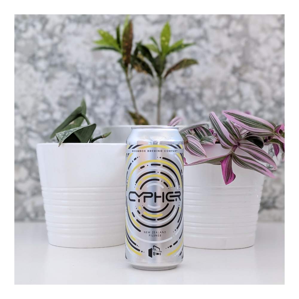 Cypher New Zealand Pilsner by Boombox Brewing Company, beer label