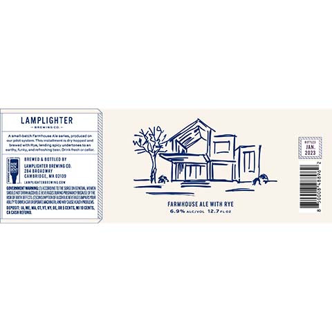 Lamplighter Farmhouse Ale by Lamplighter Brewing Co., beer label