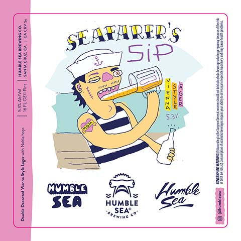 Humble Sea Seafarer's Sip Lager by Humble Sea Brewing Co, beer label