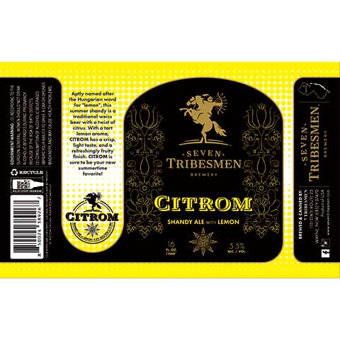 Seven Tribesmen Citrom Shandy Ale by 7 Tribesmen, beer label