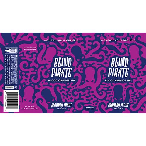 Monday Night Blind Pirate Blood Orange IPA by Monday Night Brewing, beer label